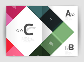 Set of front and back a4 size pages, business annual report design templates