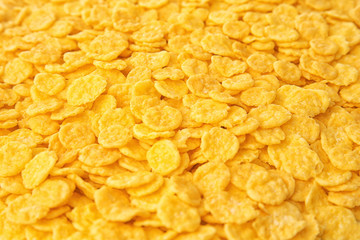 Crispy cornflakes background