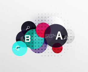 Circle modern geometry infographic background