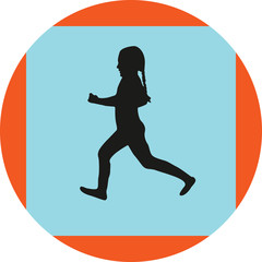 runner silhouette vector