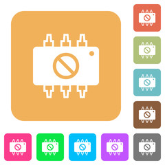 Hardware disabled rounded square flat icons
