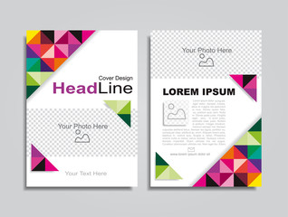 Brochure layout with place for your data. Vector illustration.