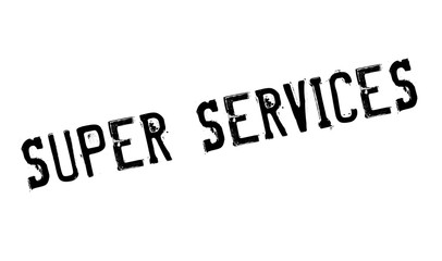 Super Services rubber stamp. Grunge design with dust scratches. Effects can be easily removed for a clean, crisp look. Color is easily changed.
