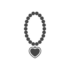 Necklace Icon Flat Graphic Design - Illustration