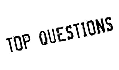 Top Questions rubber stamp. Grunge design with dust scratches. Effects can be easily removed for a clean, crisp look. Color is easily changed.
