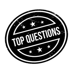 Top Questions rubber stamp. Grunge design with dust scratches. Effects can be easily removed for a clean, crisp look. Color is easily changed.
