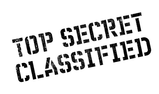 Top Secret Classified rubber stamp. Grunge design with dust scratches. Effects can be easily removed for a clean, crisp look. Color is easily changed.