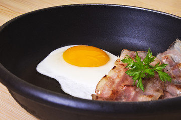 Fried egg in the pan