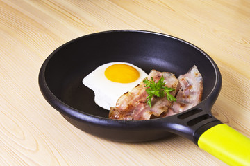 Fried egg in the pan