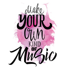 Vector print T-shirts for music.