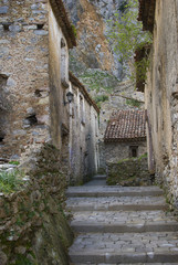 View of medieval houses