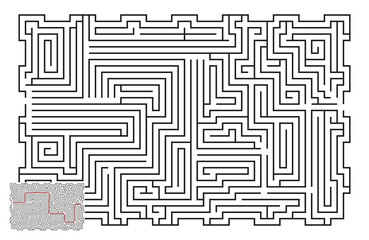 Large Vector Horizontal Maze with Answer 37