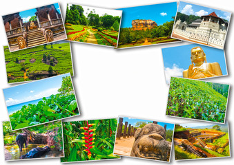Fototapeta na wymiar Collage from images of Sri Lanka