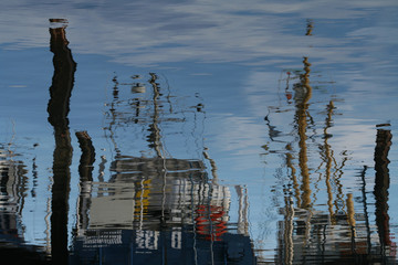 reflections in the harbour
