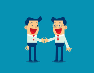 Businessman, shaking hands to seal an agreement