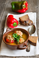 stuffed paprika with meat