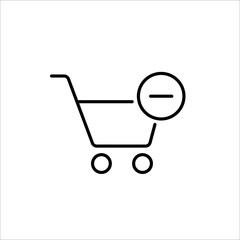 trolley icon on white background
