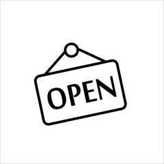 open icon on white background