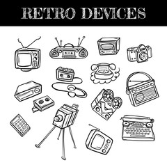 set of retro devices