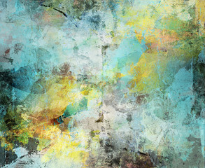 abstrakt cyan- grau- gelbockertöne