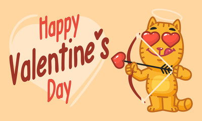 Valentines Day Cat Shoots From Bow
