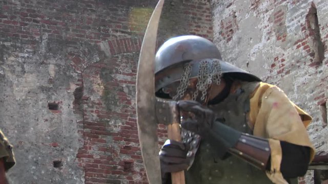 Evil warrior during Soncino Fantasy Festival, an event dedicated to the fantastic Middle Ages in the beautiful surroundings of the magnificent Soncino Castle