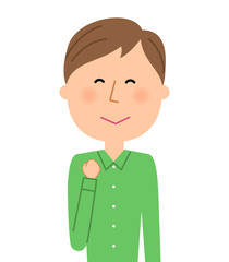 若い男性　喜ぶ