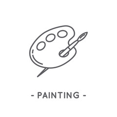 Line black painting icon