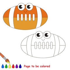Page to be colored, simple education game for kids.