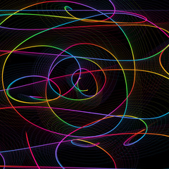 Abstract childish background with colorful lines