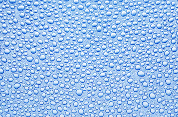 Blue water drops abstract background