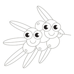 Cartoon outlined object.