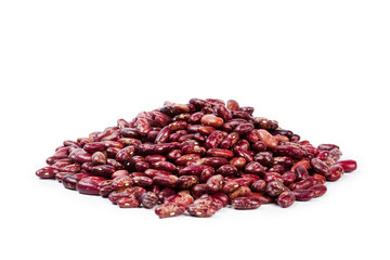 Red beans isolated on white background