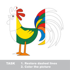 Vector trace educational game for preschool kids.