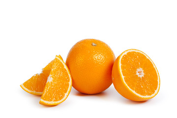 fresh orange isolated on white background