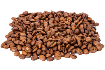 Pile of roasted coffee beans