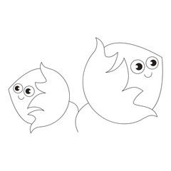 Cartoon outlined object.