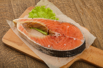 Raw salmon