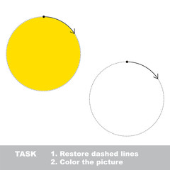 Vector trace educational game for preschool kids.