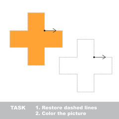 Fototapeta premium Vector trace educational game for preschool kids.