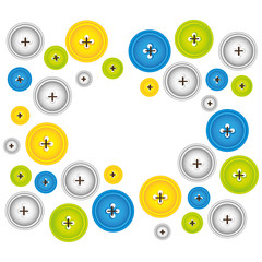 color bubbles with figures icon, vector illustraction design