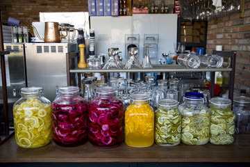 fruit marmalade for sweet ade or hot tea in the cafe