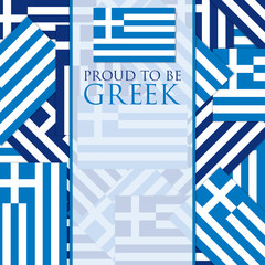 Flag Greek Independence Day card in vector format.