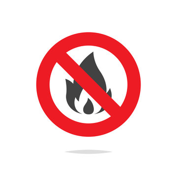 No Fire Sign Vector