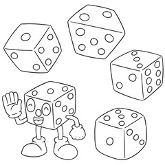 vector set of dice