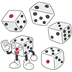 vector set of dice