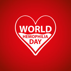 World hemophilia day concept. Heart makes drop counter transfusion. Vector illustration EPS 10.