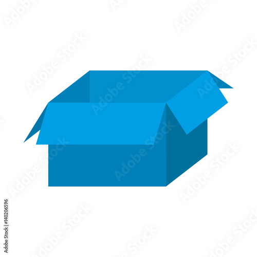 "blue box open icon, vector illustraction design image" Stock image and