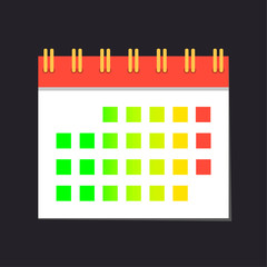 Calendar web mobile icon. With gradient fill.