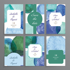 wedding save the date card watercolor